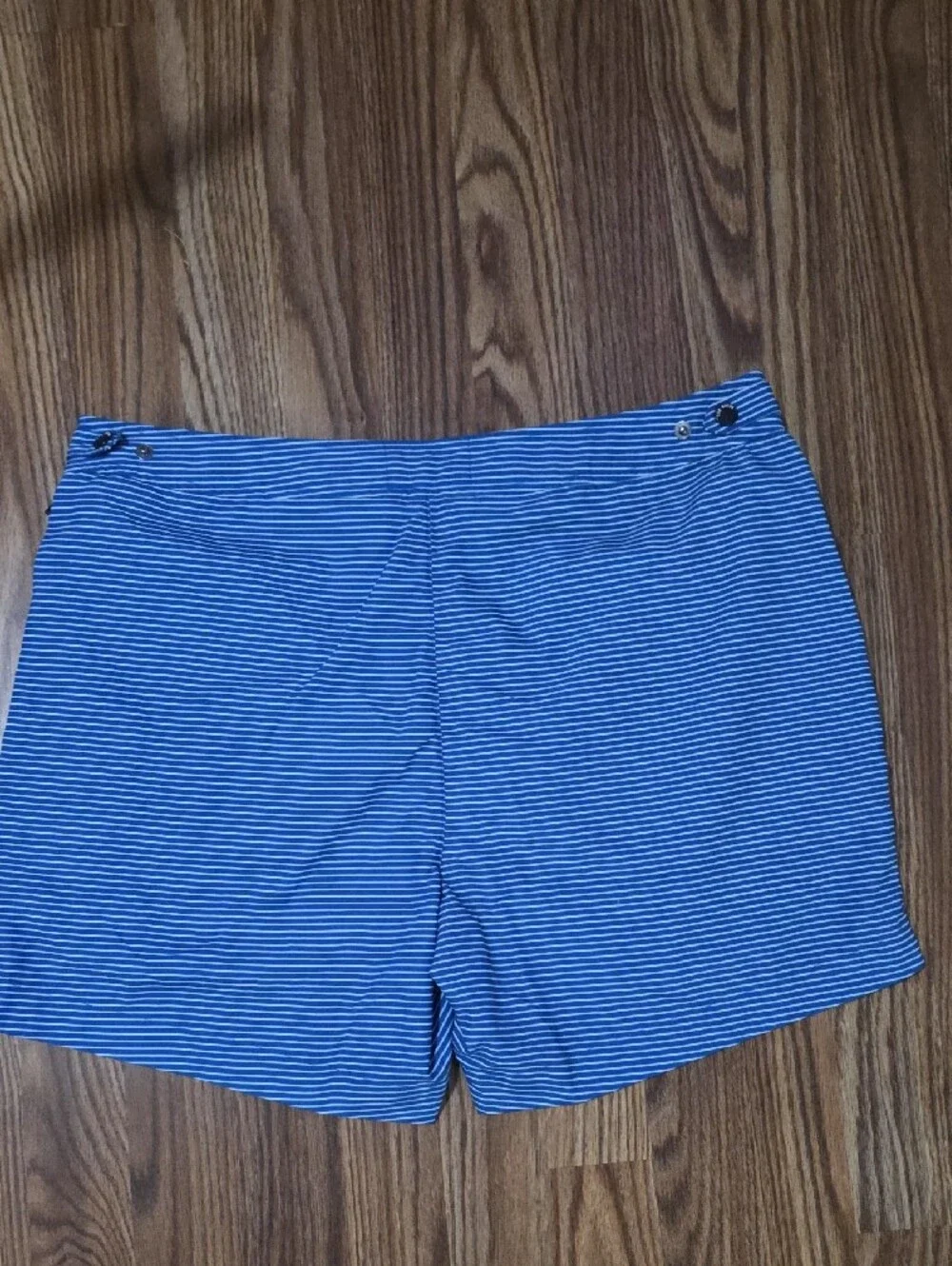 Ted Baker London Blue and White Striped Swim Trunks